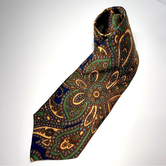 Barry of London Vintage Tie Paisley 100% Silk Made in the USA - Picture 4 of 7